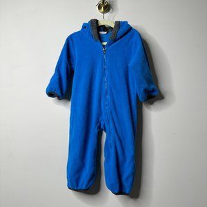 Funzies Baby Bunting Fleece Bodysuit Infant Blue 6-12 Months